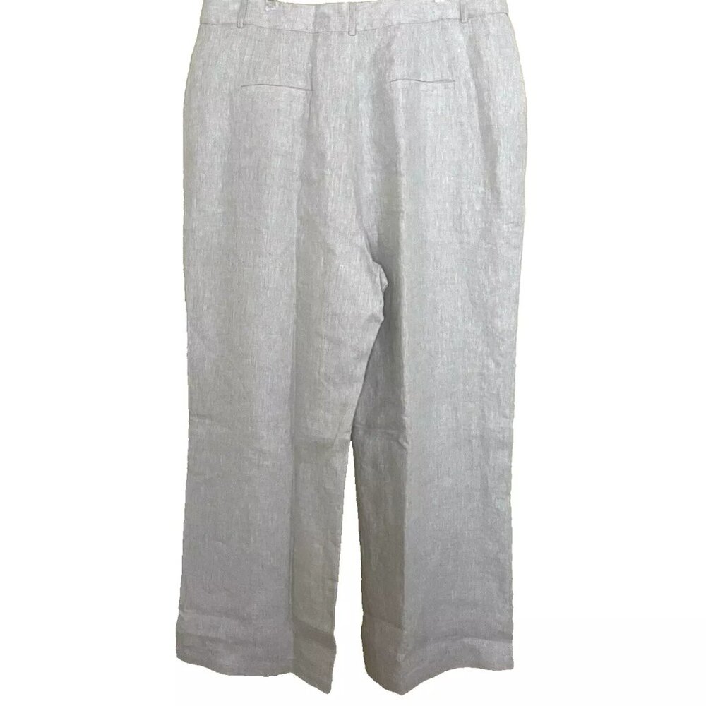REFORMATION Vesta Linen Pant 18 NEW Quiet Luxury Old Money Minimalist Neutral - Picture 3 of 11